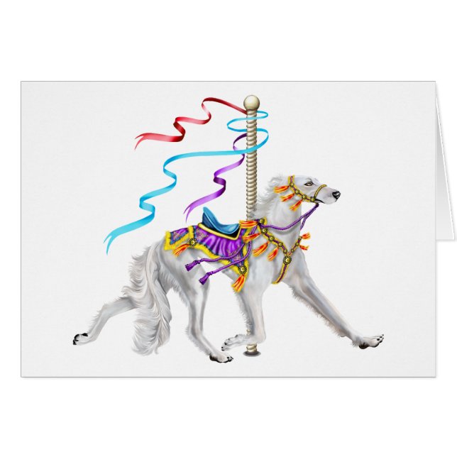 Saluki Carousel White (Front Horizontal)