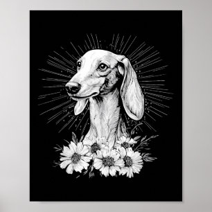 Saluki Dog Lover Retro Style Tattoo _1  Poster