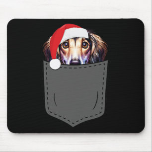 Saluki Dog Santa Hat Christmas Pocket Fun Xmas 1 Mouse Pad