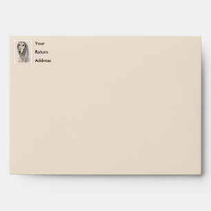 Saluki (Fawn) Painting - Cute Original Dog Art Envelope
