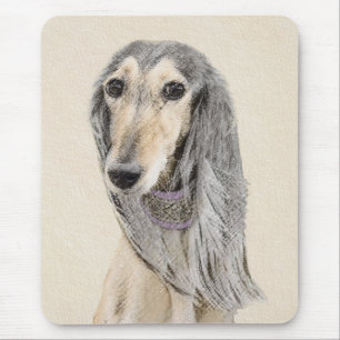 Saluki (Fawn) Painting - Cute Original Dog Art Mouse Pad