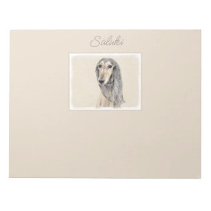 Saluki (Fawn) Painting - Cute Original Dog Art Not Notepad