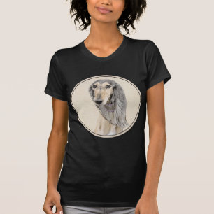 Saluki (Fawn) Painting - Cute Original Dog Art T-Shirt