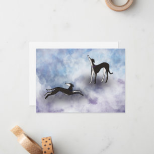 Saluki Greyhound heaven Card