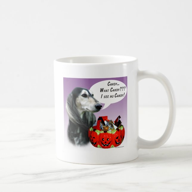 Saluki Halloween Candy Coffee Mug (Right)