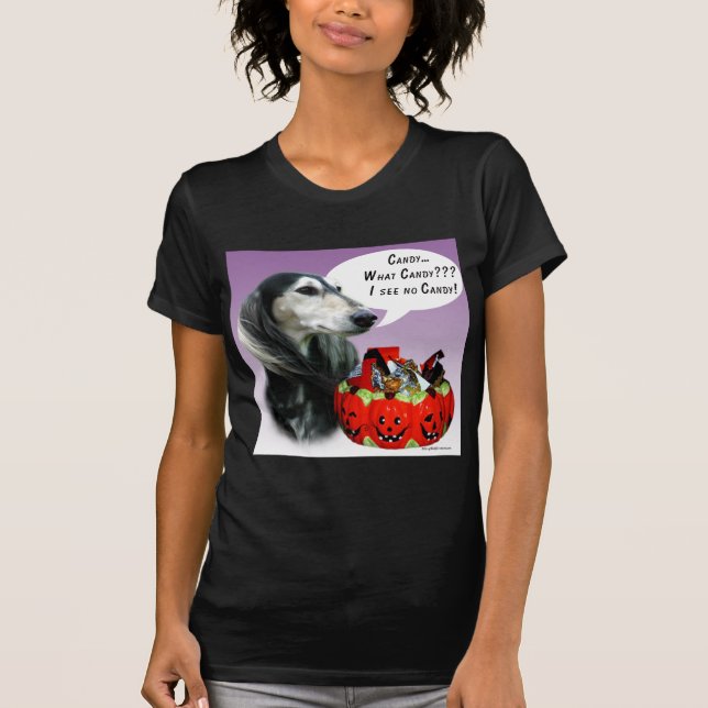Saluki Halloween Candy T-Shirt (Front)