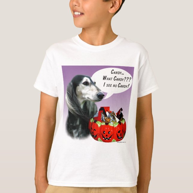 Saluki Halloween Candy T-Shirt (Front)