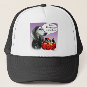 Saluki Halloween Candy Trucker Hat
