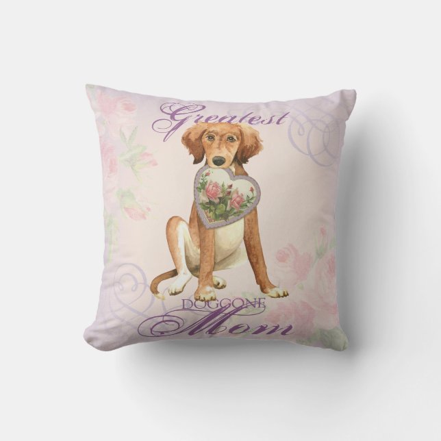 Saluki Heart Mum Cushion (Front)