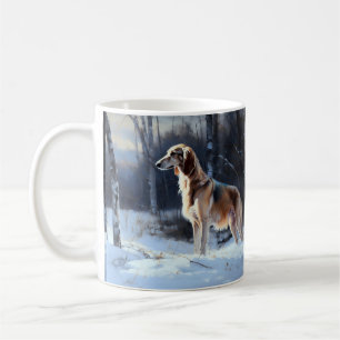 Saluki Let It Snow Christmas Coffee Mug