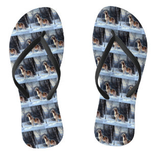 Saluki Let It Snow Christmas Thongs