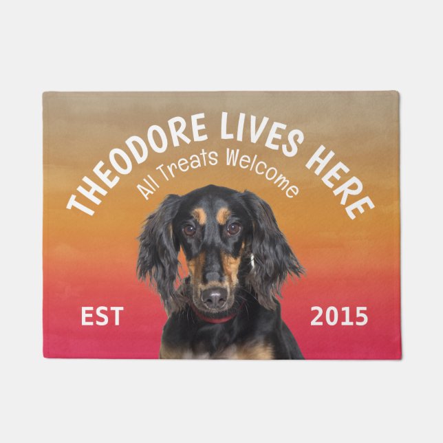 Saluki Personalised Dog Lover Doormat (Front)