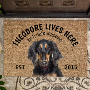 Saluki Personalised Dog Lover Doormat