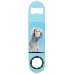 Saluki (Silver) Painting - Cute Original Dog Art
