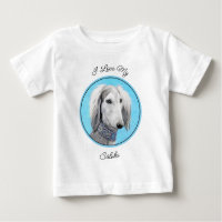 Saluki (Silver) Painting - Cute Original Dog Art