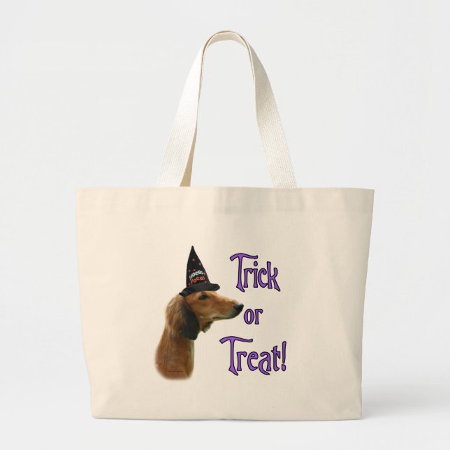 Saluki Trick Large Tote Bag (Front)