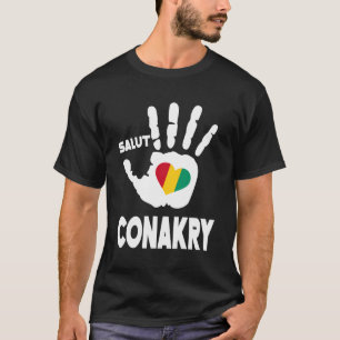 Salut Guinea Conakry With Guinea Flag In A Heart L T-Shirt