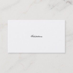 Salutations business card