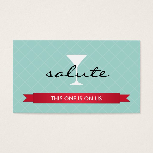 Salute alcoholic drink ticket party event voucher (Front)