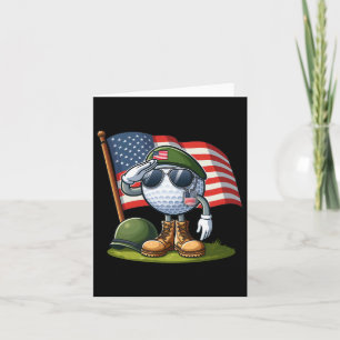 Salute Golf American Usa Flag Memorial Day 4th Of Card