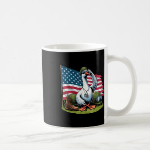 Salute Goose American Usa Flag Memorial Day 4th Of Coffee Mug