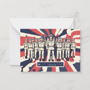 "Salute to Service: Happy Armed Forces Day"T-Shirt Card
