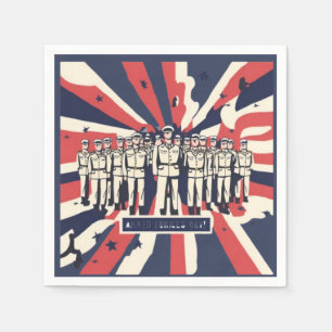 "Salute to Service: Happy Armed Forces Day"T-Shirt Napkin