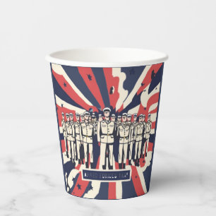 "Salute to Service: Happy Armed Forces Day"T-Shirt Paper Cups