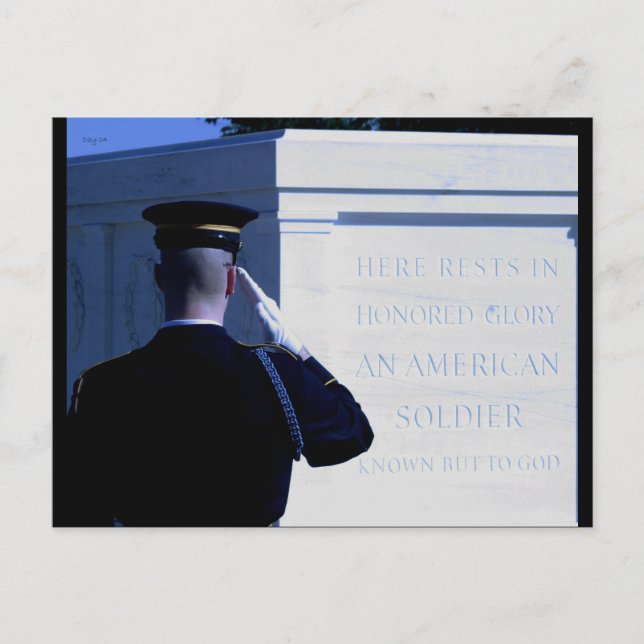 Salute, Tomb of the Unknown Soldier Postcard (Front)