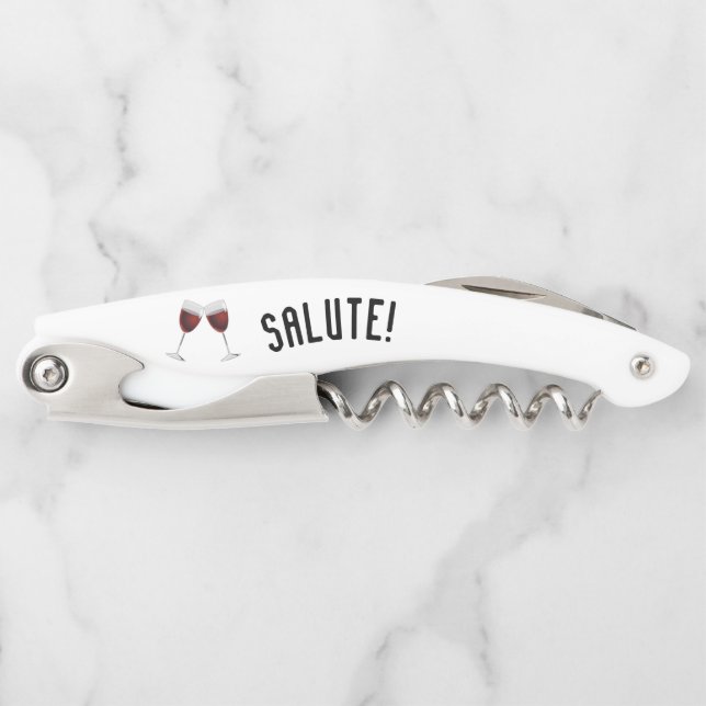 Salute! with Wine Glasses Corkscrew (Front)