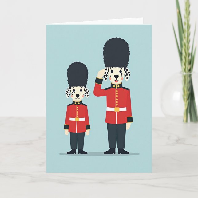 Saluting Dogs Birthday Card (Front)