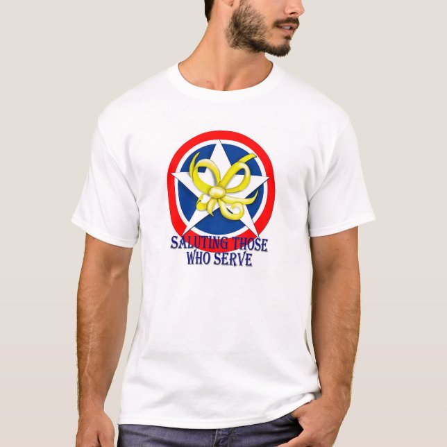 Saluting Those Who Serve T-Shirt (Front)