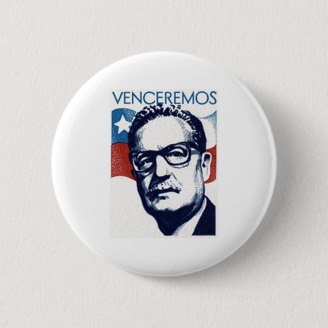 Salvador Allende - Venceremos 6 Cm Round Badge (Front)