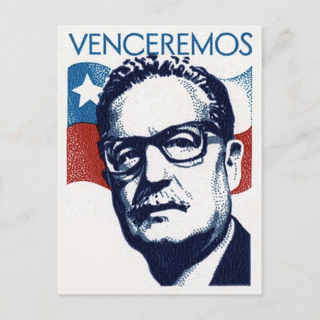 Salvador Allende - Venceremos Postcard (Front)