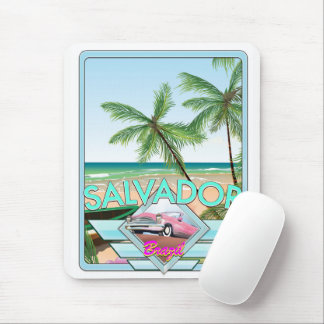 Salvador Brazil vintage style travel poster. Mouse Pad