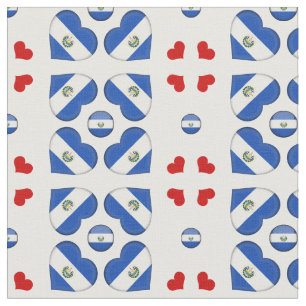 Salvador Flag & El Salvador Heart fashion Fabric
