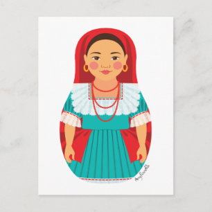Salvadoran Matryoshka Postcard