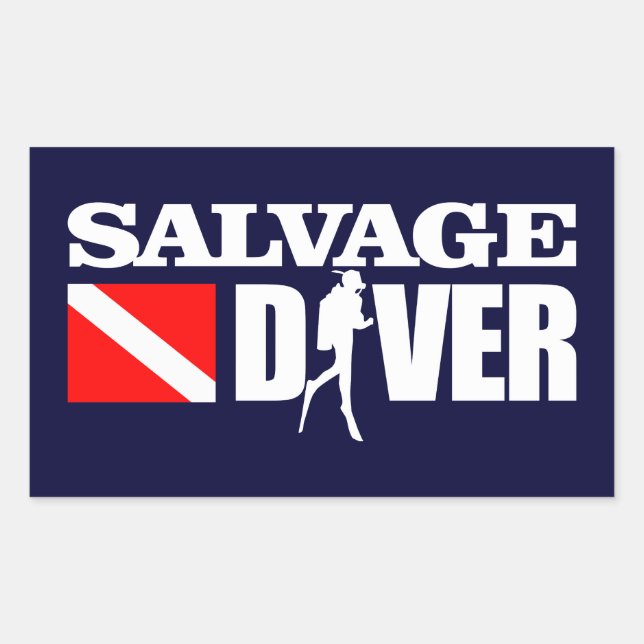 Salvage Diver 2 Rectangular Sticker (Front)