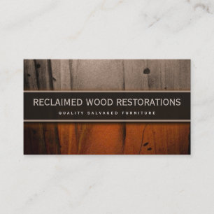 Salvage Furniture Restoration Wood Business Card