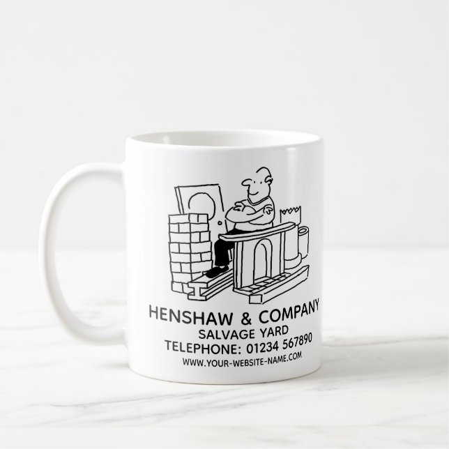 Salvage Yard Business Promotional Coffee Mug (Left)