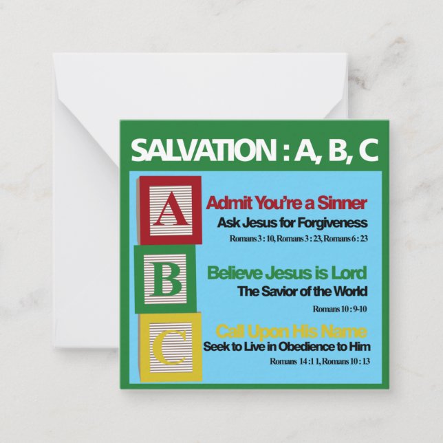 Salvation ABC Card (Front)