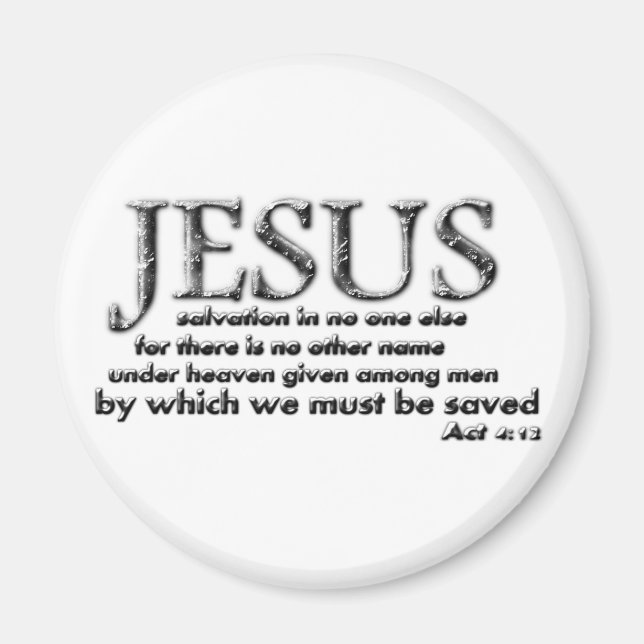 Salvation in JESUS alone Magnet (Front)