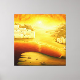 "Salvation" - Middle East, Orient Sunset Painting Canvas Print