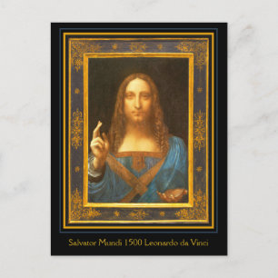Salvator Mundi 1500 Leonardo da Vinci Postcard