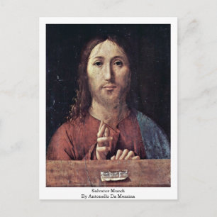 Salvator Mundi By Antonello Da Messina Postcard