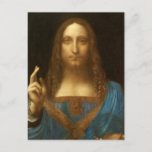 Salvator Mundi by Leonardo da Vinci (c1500) Postcard