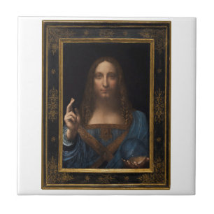 Salvator Mundi by Leonardo da Vinci circa 1500 Ceramic Tile