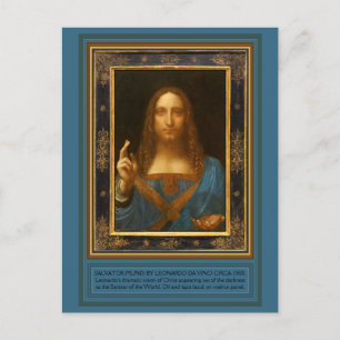 Salvator Mundi by Leonardo da Vinci circa 1500 Postcard