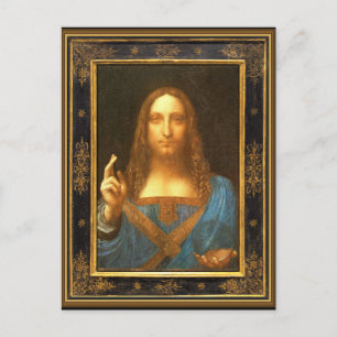 Salvator Mundi by Leonardo da Vinci circa 1500 Postcard
