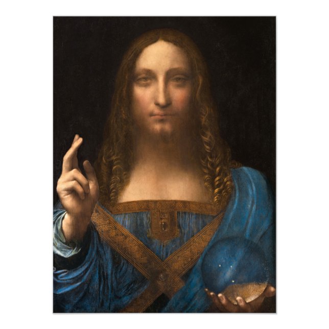 Salvator Mundi by Leonardo da Vinci Photo Print (Front)